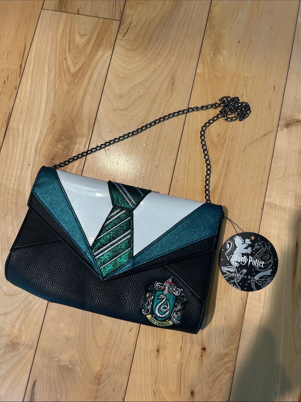NWT- Danielle Nicole Harry Potter Slytherin Uniform Clutch Bag